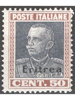 Eritrea 1928 Vitt. Emanuele 50 c. bruno e grigio n° 128 Cat. € 85 (**)