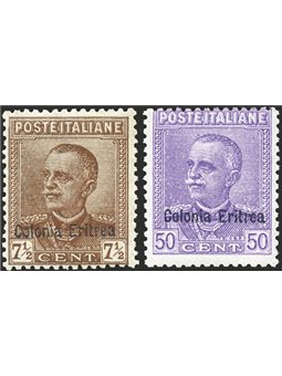 Eritrea 1928/29 Overprint series no. 142/43 Biondi certified Cat. €500 (** )