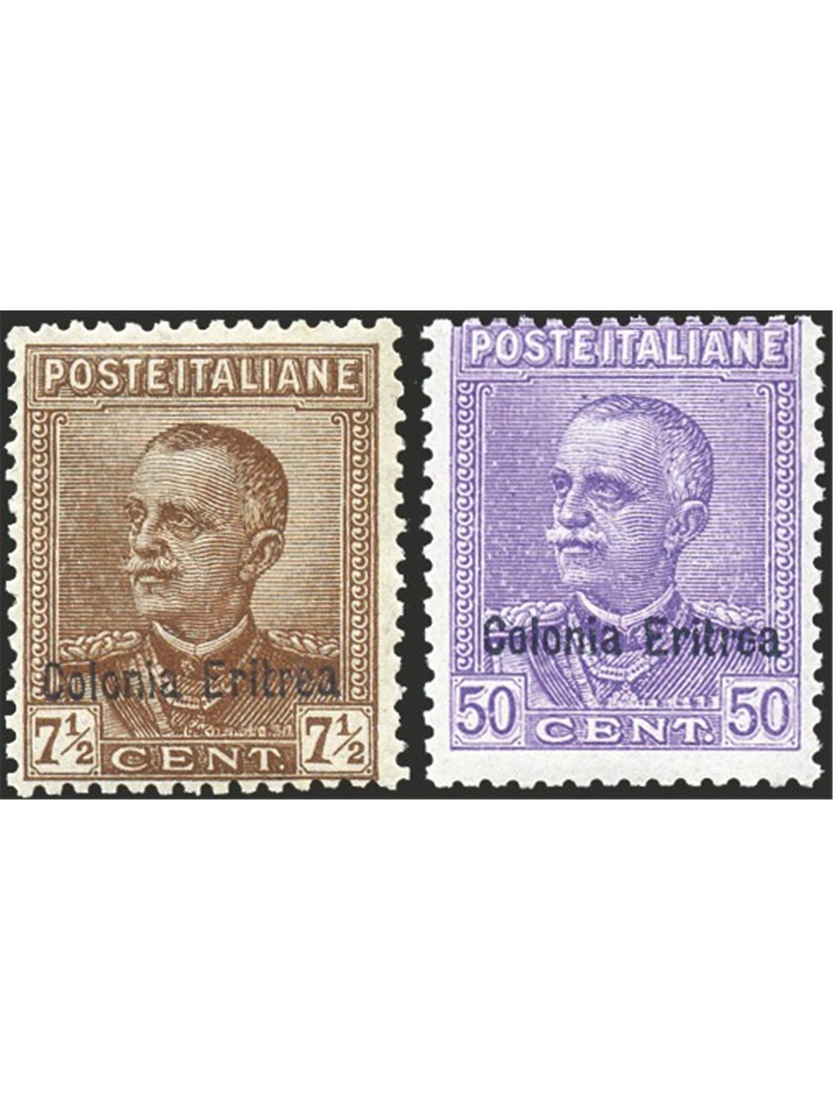 Eritrea 1928/29 Overprint series no. 142/43 Biondi certified Cat. €500 (** )