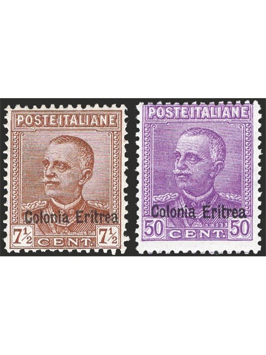 Eritrea 1928/29 Overprint series no. 142/43 Cat. €200 (*)