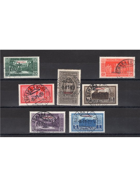 Eritrea 1929 Montecassino serie n° 145/51 Cat. € 250 (U)