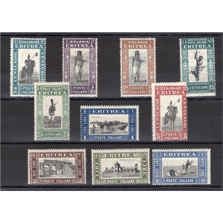 Eritrea 1930 African Subjects series no. 155/64 CiBaFil certificate catalogue price €700 (**)