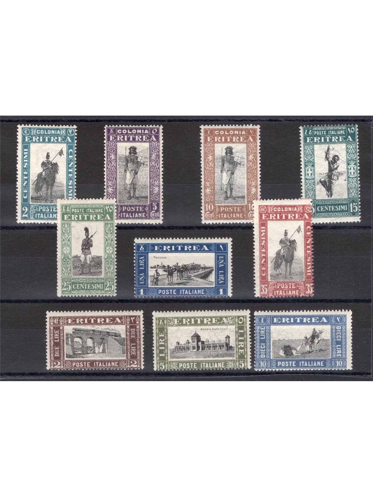 Eritrea 1930 African Subjects series no. 155/64 CiBaFil certificate catalogue price €700 (**)