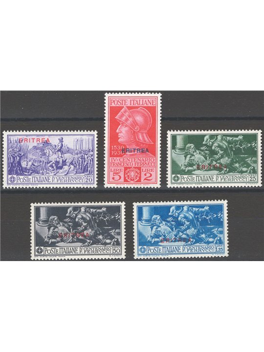 Eritrea 1930 Ferrucci series no. 165/69 Cat. €100 (*)