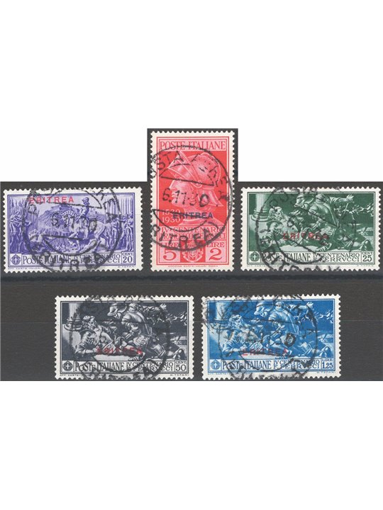 Eritrea 1930 Ferrucci series no. 165/69 Cat. €165 (U)