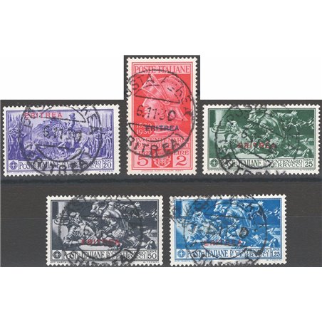 Eritrea 1930 Ferrucci series no. 165/69 Cat. €165 (U)