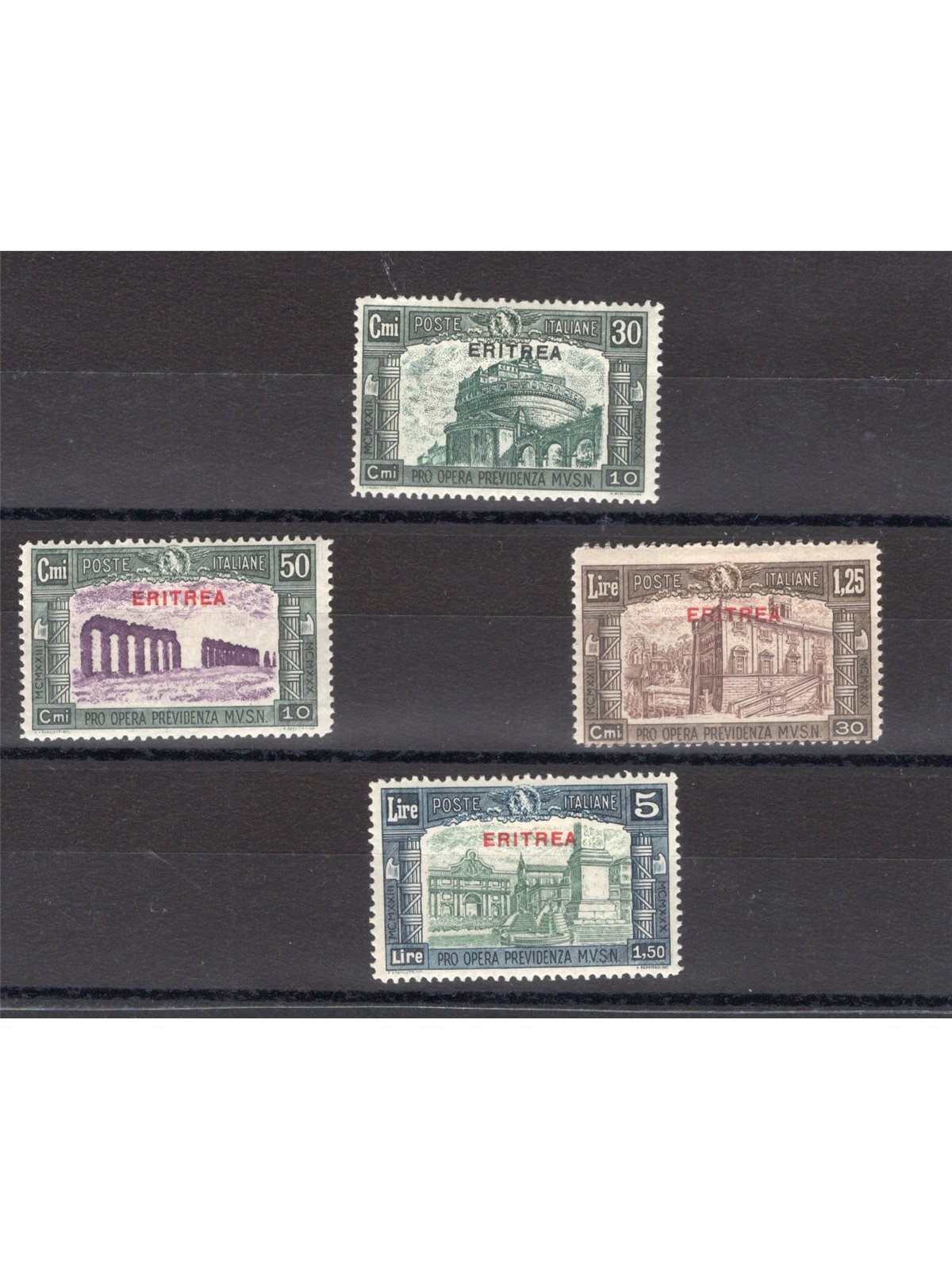 Eritrea 1930 Militia III series no. 170/73 CiBaFil cert. Cat. €400 (*)