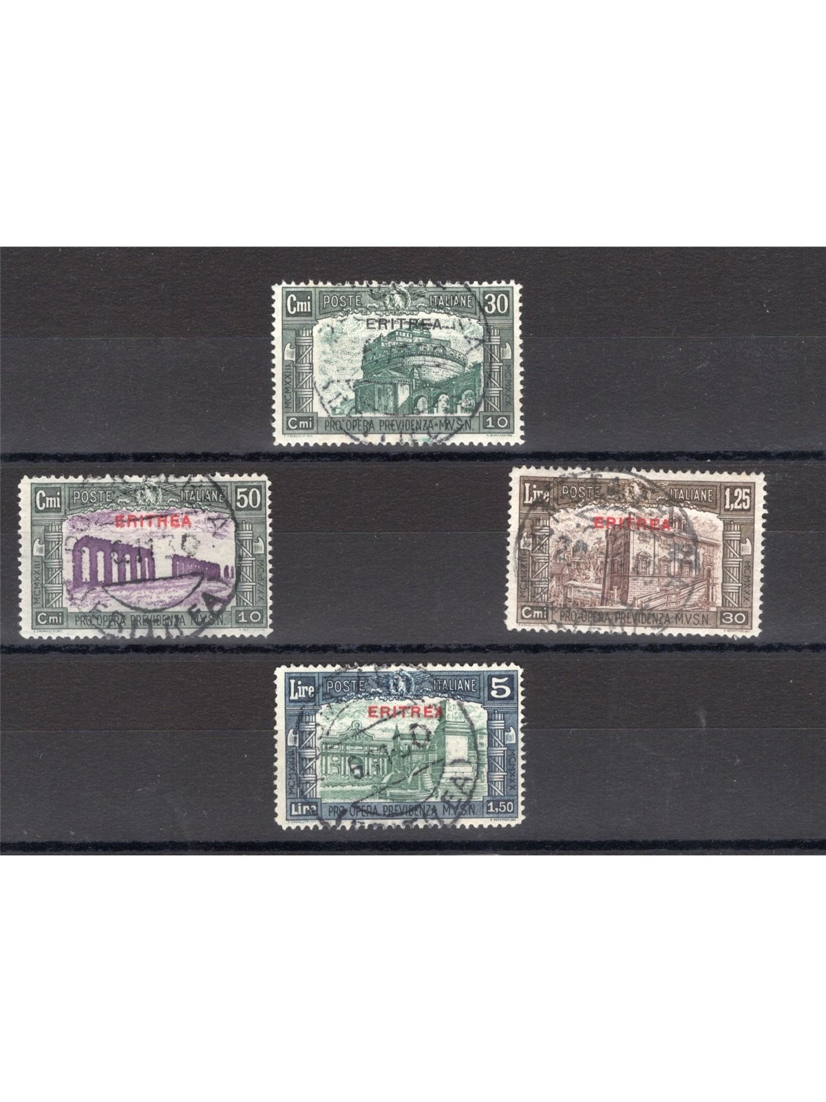 Eritrea 1930 Militia III series no. 170/73 CiBaFil cert. Cat. €900 (U)
