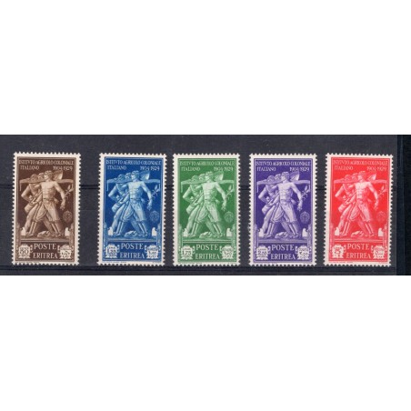 Eritrea 1930 Istituto Agricolo Coloniale serie n° 174/78 Cat. € 165 (**)