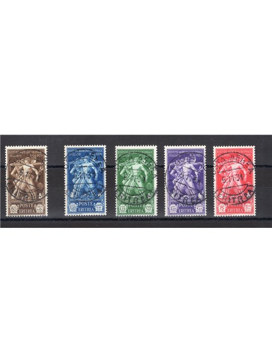Eritrea 1930 Istituto Agricolo Coloniale serie n° 174/78 Cat. € 275 (U)