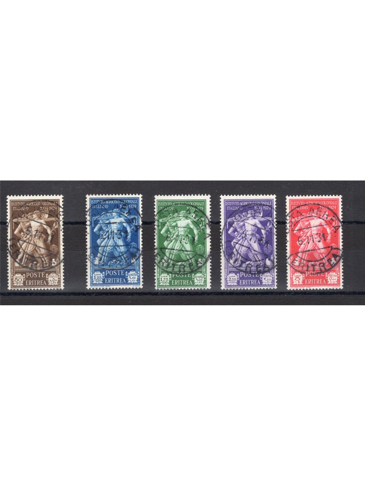 Eritrea 1930 Colonial Agricultural Institute series no. 174/78 Cat. €275 (U)