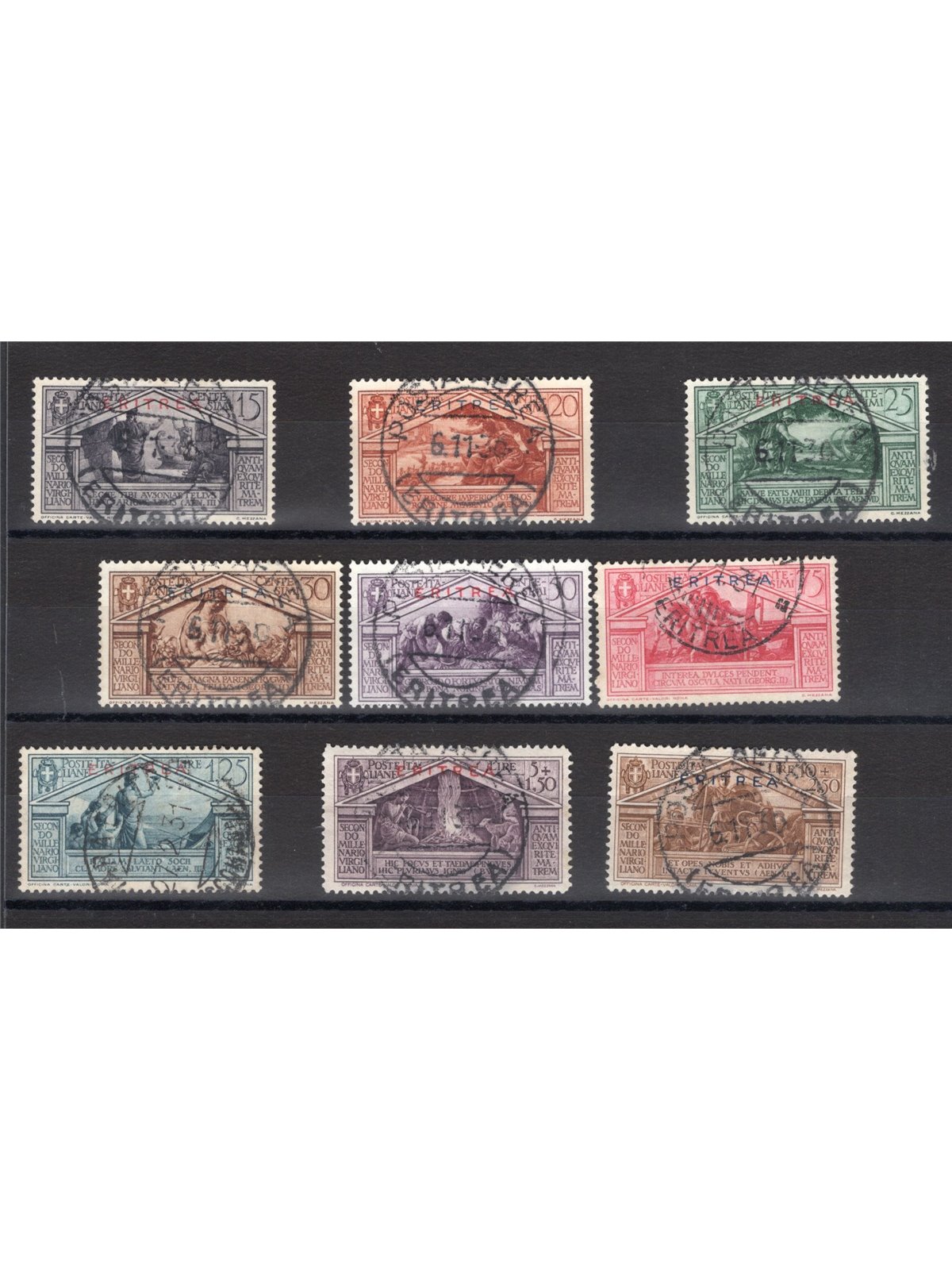 Eritrea 1930 Virgilio serie n° 179/87 Cat. € 225 (U)