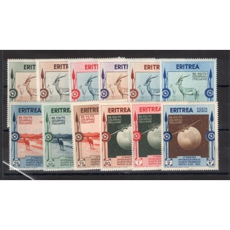 Eritrea 1934 Colonial Exhibition series no. 220/25 + P.A. 1/6 Cat. €330 (**)