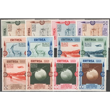 Eritrea 1934 Colonial Exhibition series no. 220/25 + P.A. 1/6 Cat. €132 (*)