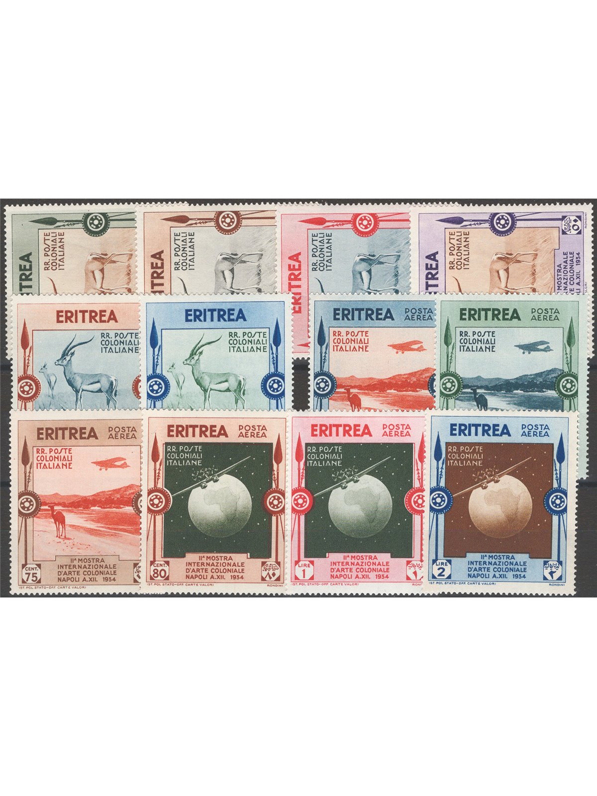 Eritrea 1934 Colonial Exhibition series no. 220/25 + P.A. 1/6 Cat. €132 (*)