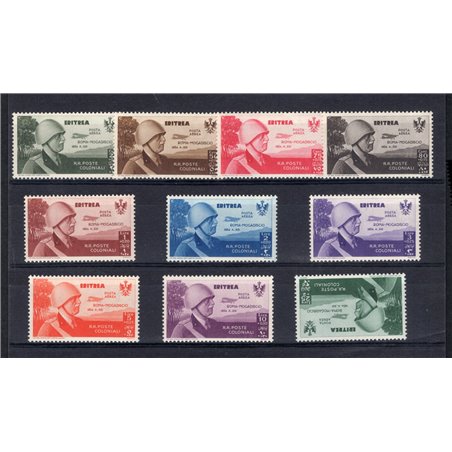 Eritrea 1934 P.A. Volo Roma Mogadiscio serie n° 7/16 Cert. CiBaFil Cat. € 340 (*)