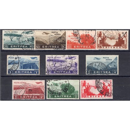 Eritrea 1936 Pittorica Sassone serie n° 17/26 Cat. € 120 (U)