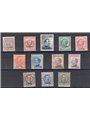 Libya 1912/15 Floral and Michetti overprint series no. 1/12 with excellent centring Biondi Certificate Cat. €7,500 (**)