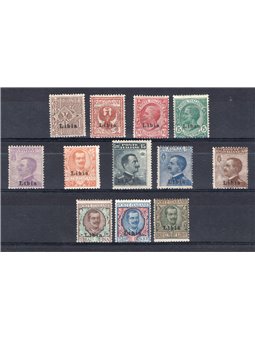 Libya 1912/15 Floral and Michetti overprint series no. 1/12 Biondi Certificate Cat. €3,750 (**)