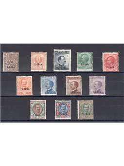 Libya 1912/15 Floral and Michetti overprint series no. 1/12 Biondi Cert. Cat. €1,500 (*)