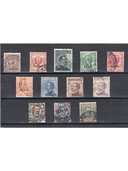 Libia 1912/15 Floreale e Michetti soprast. serie n° 1/12 Cert. CiBaFil Cat. € 1.200 (U)