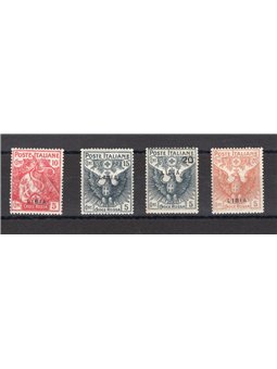 Libia 1915/16 Croce Rossa serie n° 13/16 Cert. Biondi Cat. € 450 (**)