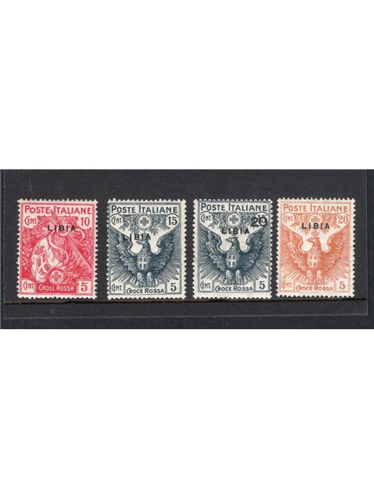 Libya 1915/16 Red Cross series no. 13/16 Cat. €180 (*)