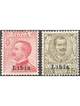 Libya 1917/18 ‘Libya’ overprint 45 c. and 60 c. series no. 18/19 Cat. €110 (*)