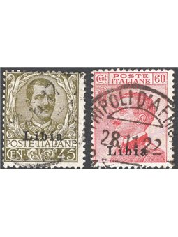 Libia 1917/18 Soprast. “Libia” 45 c. e 60 c. serie n° 18/19 Cat. € 100 (U)