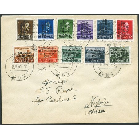 Libya 1926/29 Libyan Sibyl 11 linear perforations series no. 54/57 CiBaFil cert. Cat. €650 (**)