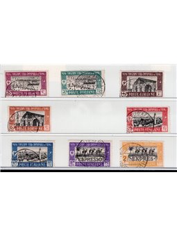 Libya 1927 1st Tripoli Fair series no. 66/71 + Ex 14/15 Cat. €300 (U)