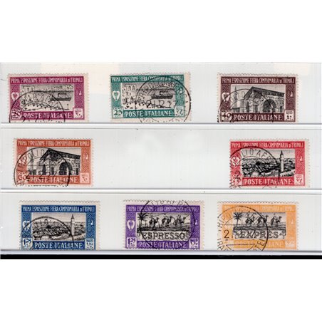 Libia 1927 I Fiera di Tripoli serie n° 66/71 + Ex 14/15 Cat. € 300 (U)