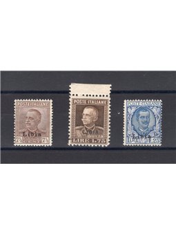 Libia 1928/29 Soprast. serie n° 78/80 Cert. Biondi Cat. € 600 (**)