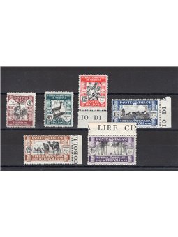 Libia 1929 III Fiera di Tripoli serie n° 81/86 Cert. CiBaFil Cat. € 1.375 (**)