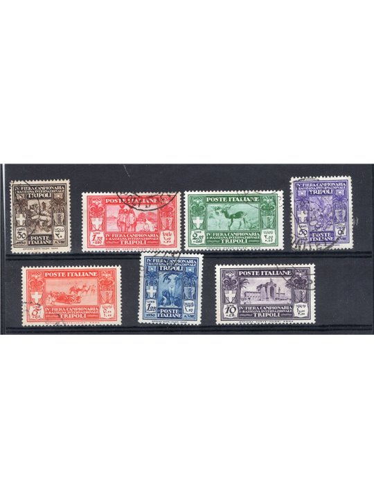 Libia 1930 IV Fiera di Tripoli serie n° 87/93 Cat. € 375 (U)