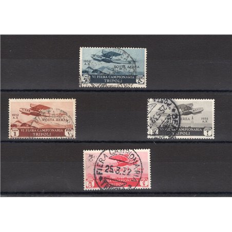 Libia 1932 VI Fiera di Tripoli P.A. serie n° 4/7 Cert. CiBaFil Cat. € 700 (U)
