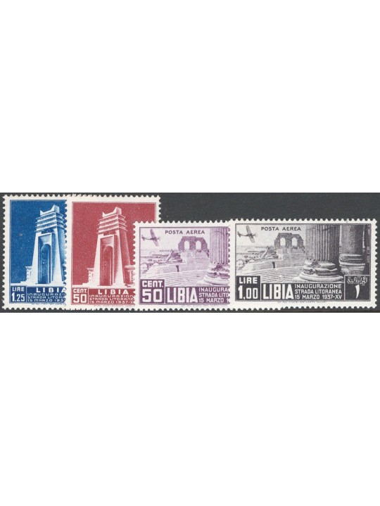 Libya 1937 Coastal Road series no. 140/41 + P.A. 30/31 Cat. €40 (**)