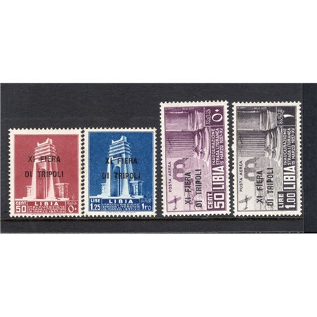 Libya 1937 11th Tripoli Fair series no. 142/43 + P.A. 32/33 Cat. €280 (**)
