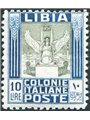 Libia 1937 Pittorica 10 £ dent. 11 senza filigrana n° 145 Cert. Biondi Cat. € 2.125 (**)