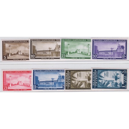 Libya 1938 12th Tripoli Fair series no. 146/51 + P.A. 34/35 Cat. €30 (**)
