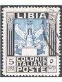 Libya 1940 Pictorial 5 £ black and light blue perforation 14 no watermark no. 163 CiBaFil cert. Cat. €325 (U)