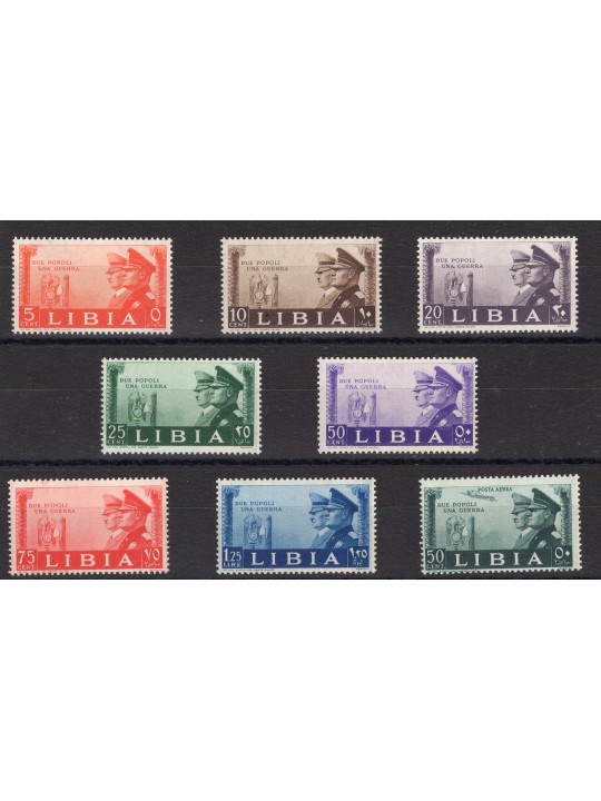 Libya 1941 Italian-German Axis series no. 171/77 + P.A. 45 Cat. € 130 (**)