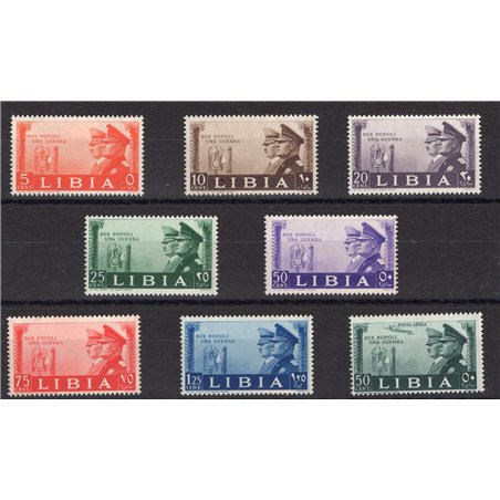 Libya 1941 Italian-German Axis series no. 171/77 + P.A. 45 Cat. € 130 (**)