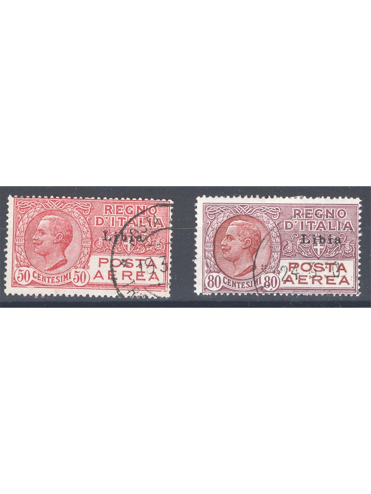 Libya 1928/29 P.A. overprinted series no. 1/2 cat. €175 (U)