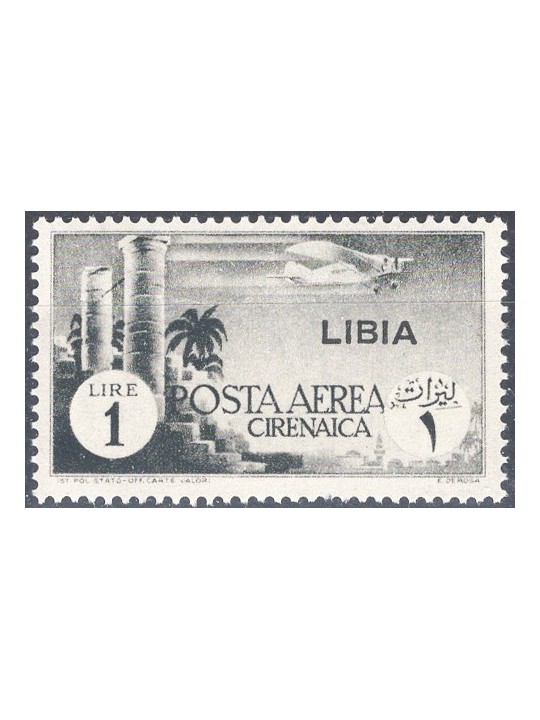 Libya 1941 P.A. African subject 1 £ grey-black no. 52 Cat. €75 (**)