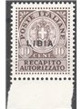 Libya 1929 Authorised Delivery 10 c. brown overprint no. 3. Signed ‘Chia’ Cat. € 50 (**)