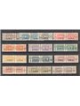 Libia 1915/24 Pacchi postali nodo di Savoia soprast. serie n° 1/13 Cert. CiBaFil Cat. € 2.300 (**)