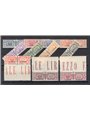 Libia 1927/37 Pacchi postali con fascio al centro serie n° 14/24. Firm. AD Cert. Biondi Cat. € 2.800 (**)