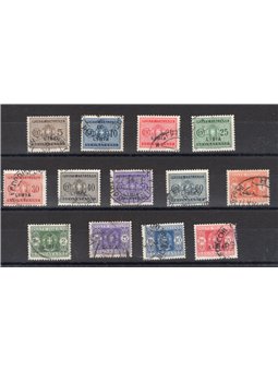Libia 1915 Segnatasse soprast. serie n° 12/24 Cert. Biondi Cat. € 375 (U)