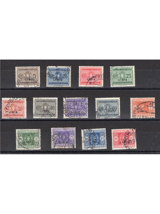 Libya 1915 Overprinted revenue stamp series no. 12/24 Biondi catalogue €375 (U)